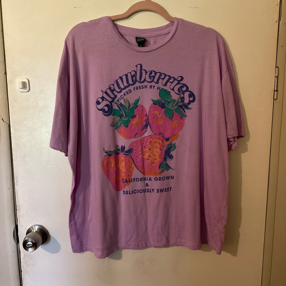 Wild Fable Purple Strawberry Graphic Tee